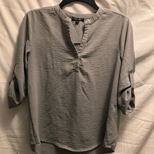 Papermoon Medium-Gray Button-Up Blouse